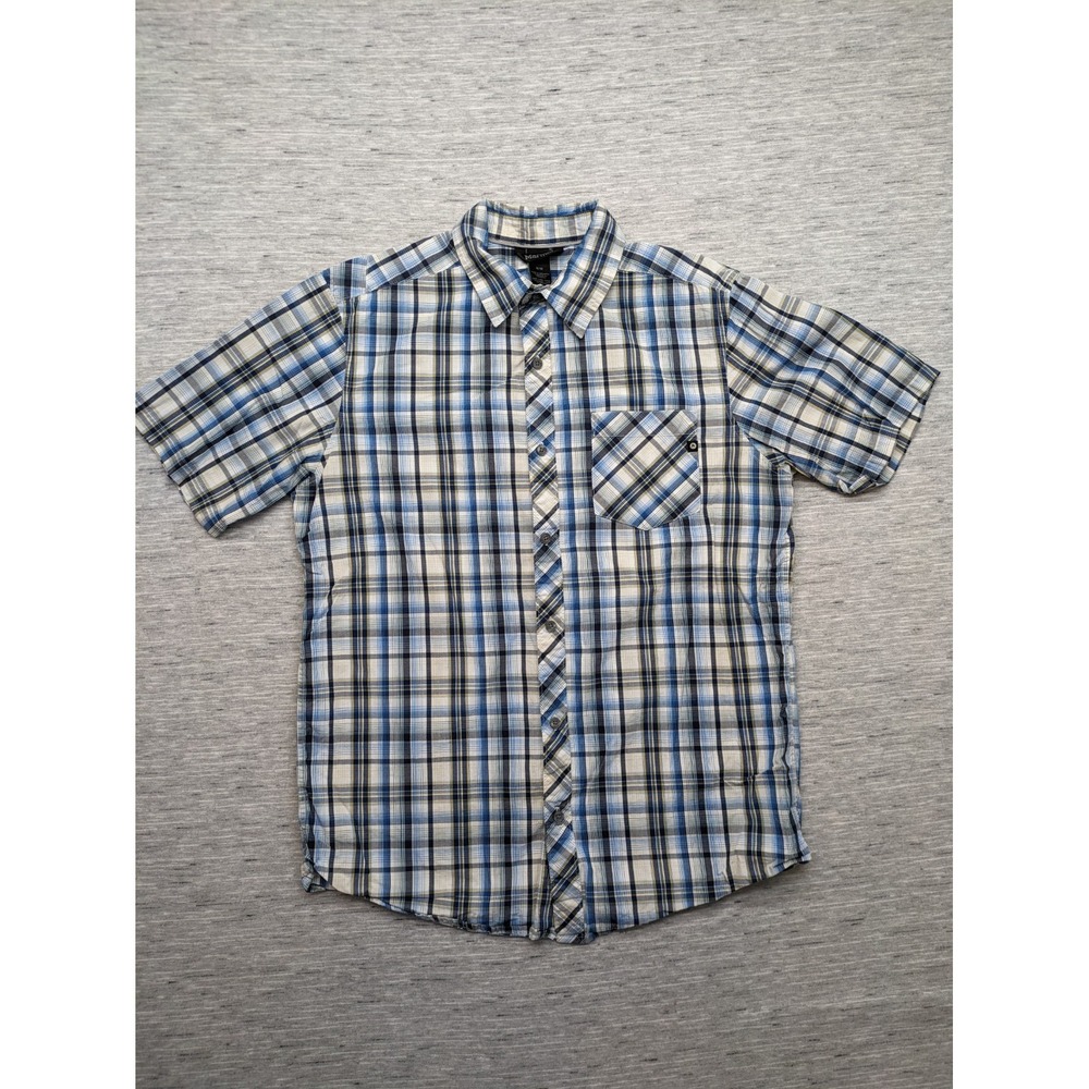 MARMOT Men's M Plaid Short Sleeve‎ Hiking Camping Outdoor Shirt Organic Cotton